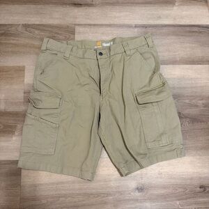 Carhartt Relaxed Fit Cargo Shorts Size 38 Work 6 Pocket Tan 103542 253